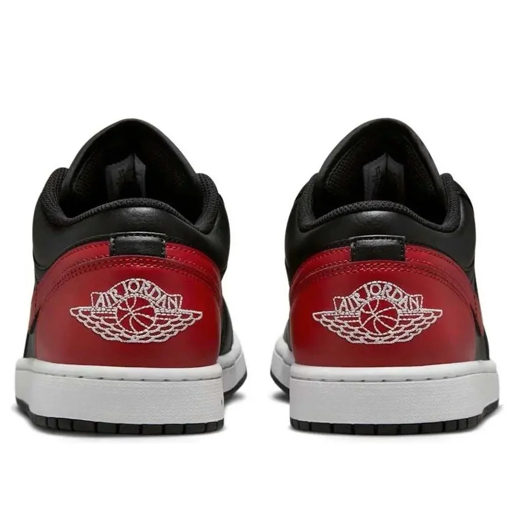 NEW Nike Air Jordan 1 Low Black Varsity Red White 553558-067 Men's Size 12